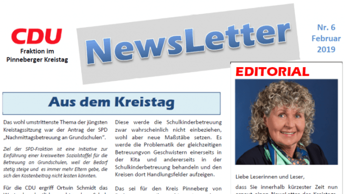 Newsletter der CDU-Kreistagsfraktion Pinneberg - 02.2019